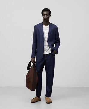 Linen structured blazer man
