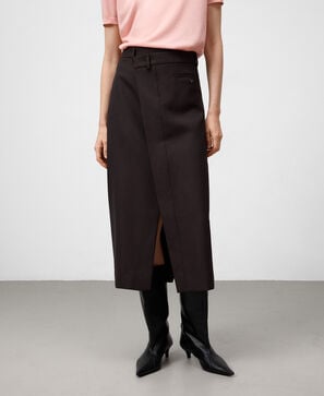 Falda sastre asimétrica mujer