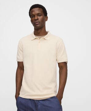 Regular fit organic cotton piqu&eacute; polo