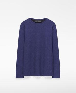 Microtexture long sleeve T-shirt