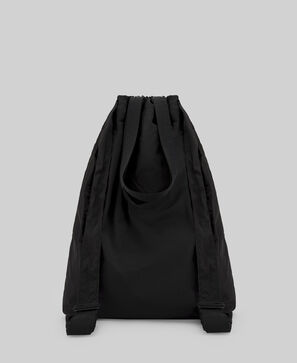 Black nylon shopper man
