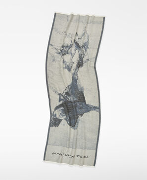 Cotton jacquard printed shawl woman