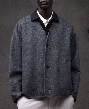 Chaqueta doble capa hombre