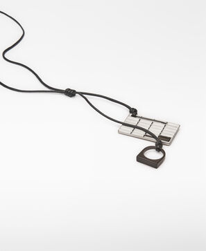 Double metal pendant woman