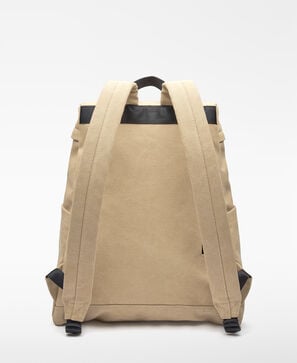 Fabric backpack with maxi pocket