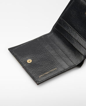 Leather patchwork wallet woman