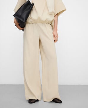 Straight-leg pyjama trousers