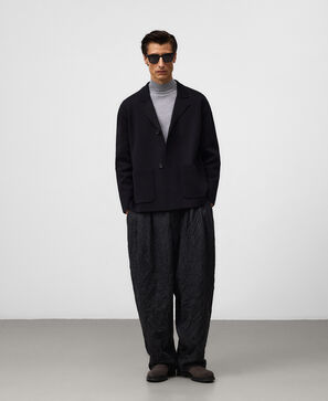 Relaxed fit knit blazer man