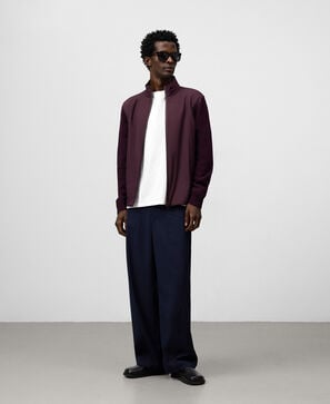 Cárdigan punto y nailon hombre