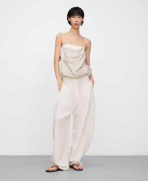 Mixed-fabric balloon top