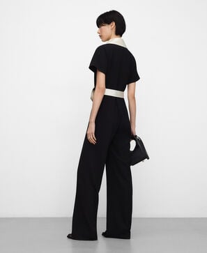 Two-tone long jumpsuit