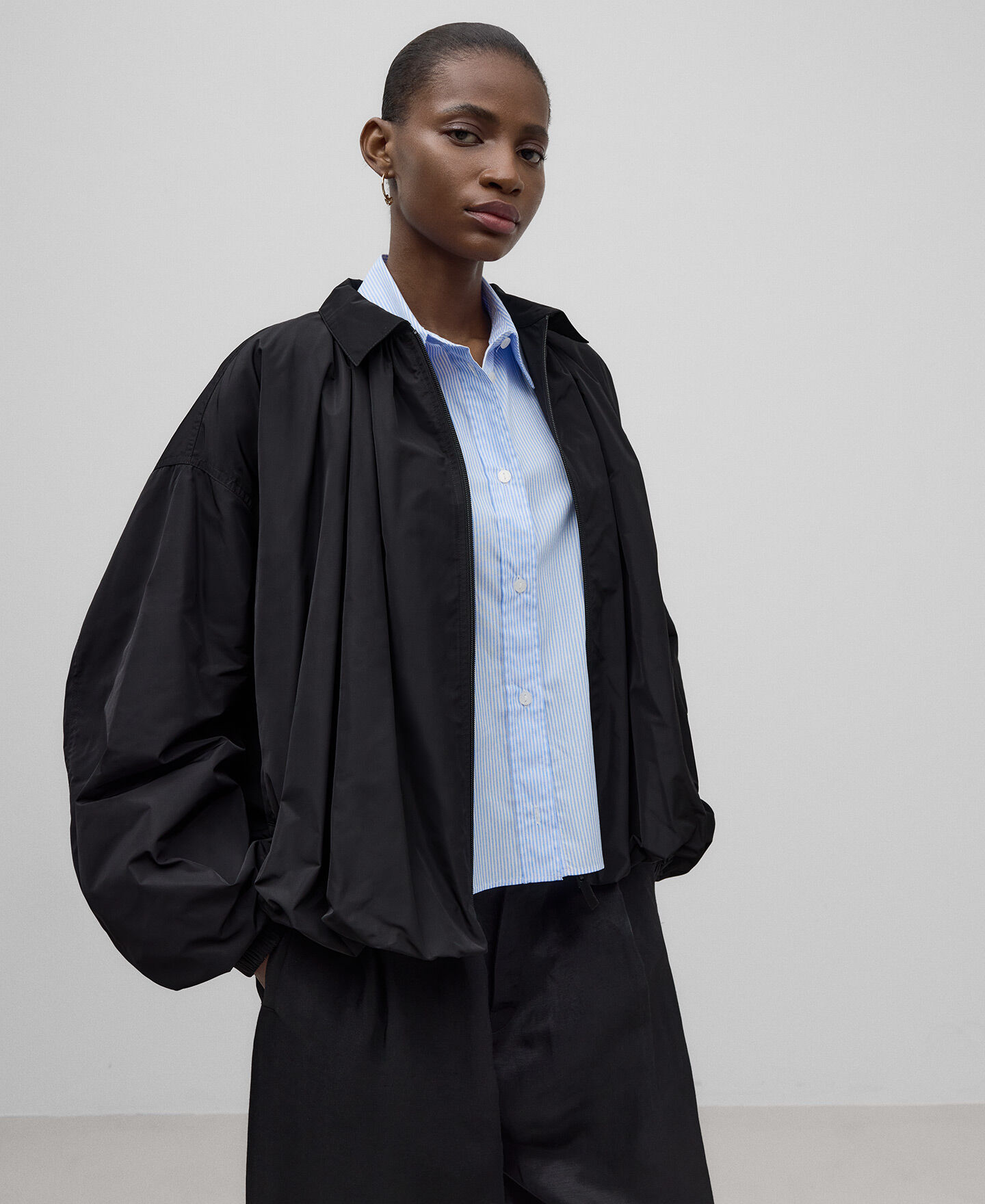 Ruched bomber jacket new arrivals