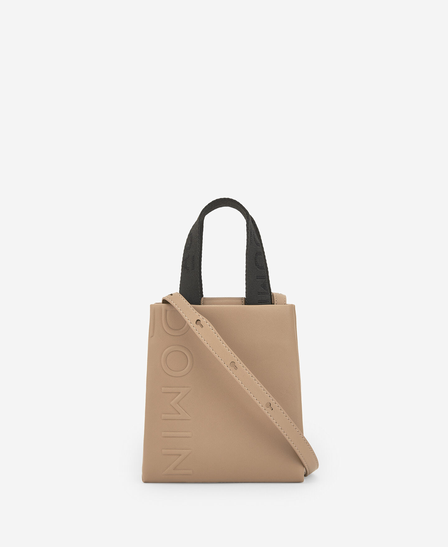 Small taupe shopper bag for women AD Europa