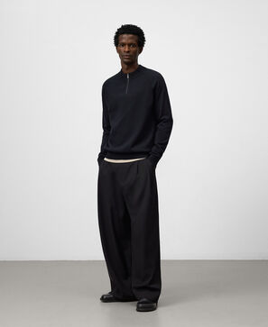 Half-zip perkins collar sweater man