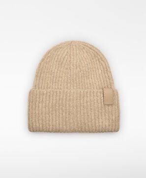 Gorro beanie punto canalé mujer