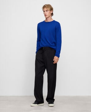 Rolled neck piqu&eacute; sweater