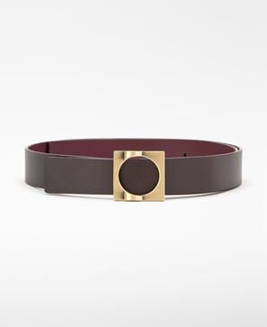 Reversible belt with decorative buckle