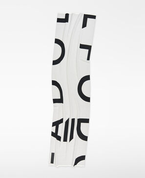 Bufanda bicolor maxi logo jacquard mujer