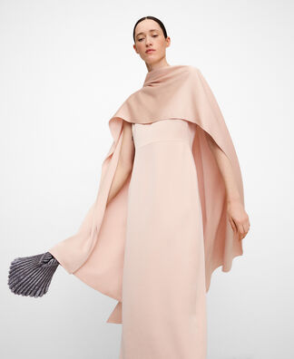 shawl a-line dress Scoop Neck With Shawl Draped Mother Of The Bride Dresses A-line Floor- WhenGirl