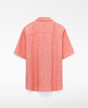 European linen bowling collar shirt