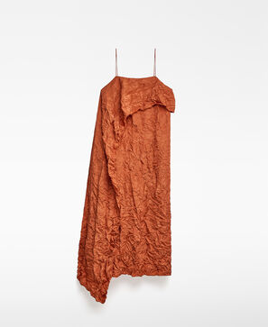 Asymmetrical strap dress woman