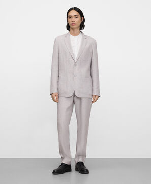 European linen tailored trousers