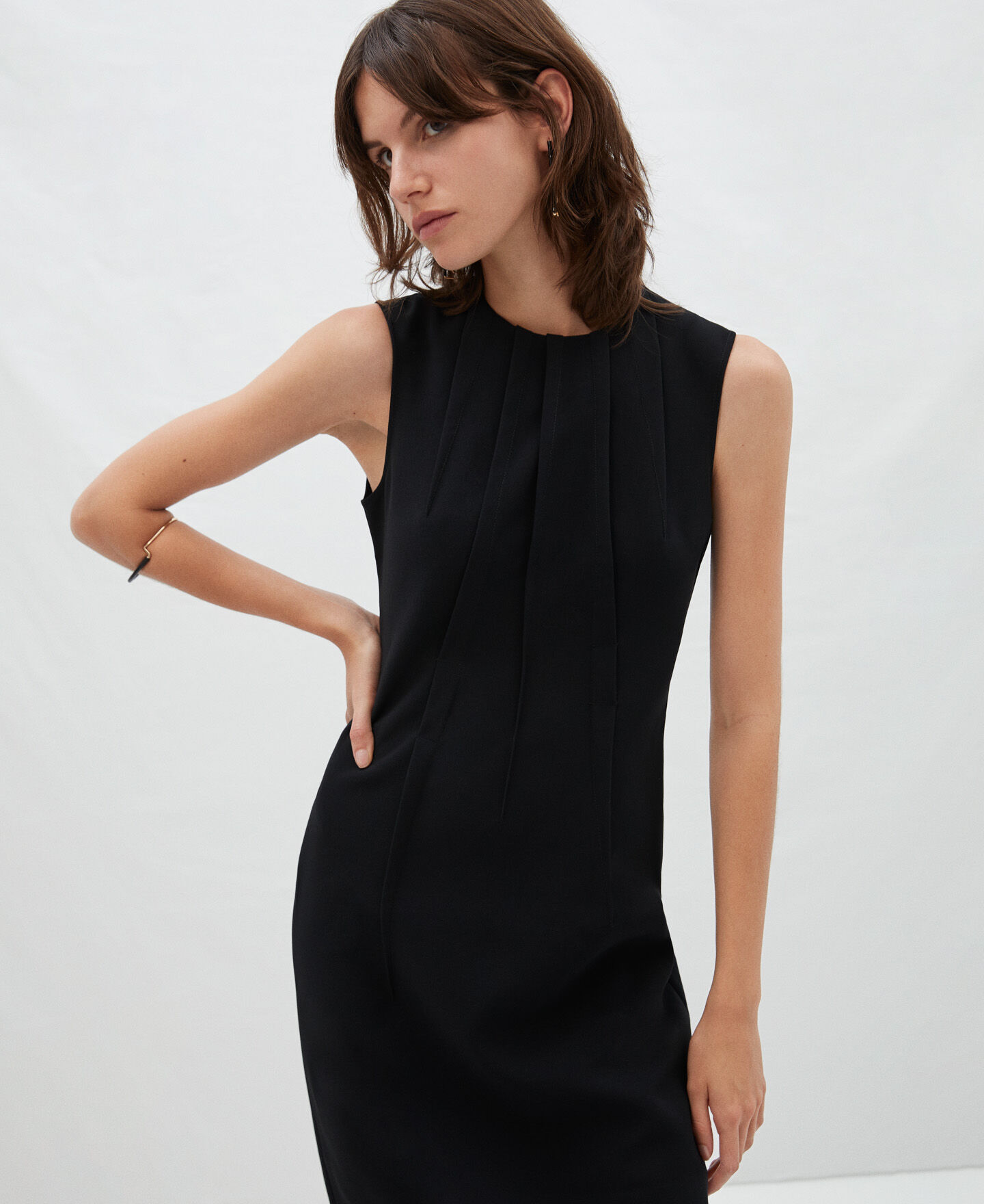 Sleeveless Fitted Dress Ad Espana