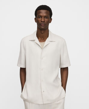 Responsible lyocell bowling collar shirt