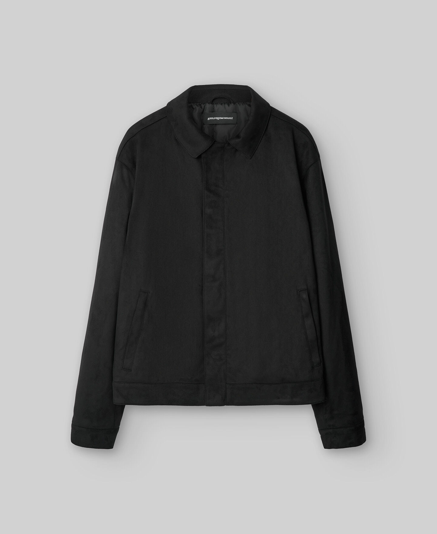 Chaqueta antelina negra outlet