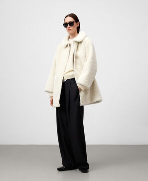 Faux shearling coat woman