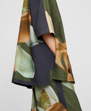 Printed fluid oversize shirt