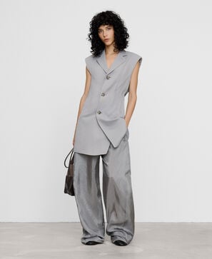 Tailored short dress with fitted waist