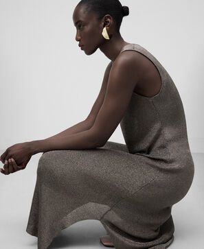Adolfo Dominguez, Long metallic knit dress woman