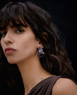 Boucles d’oreilles en résine translucide femme