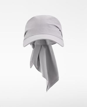 Cotton cap with scarf woman