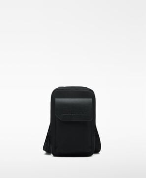 Black nylon mobile phone holder man