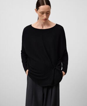 Jersey asimétrico punto estructura mujer