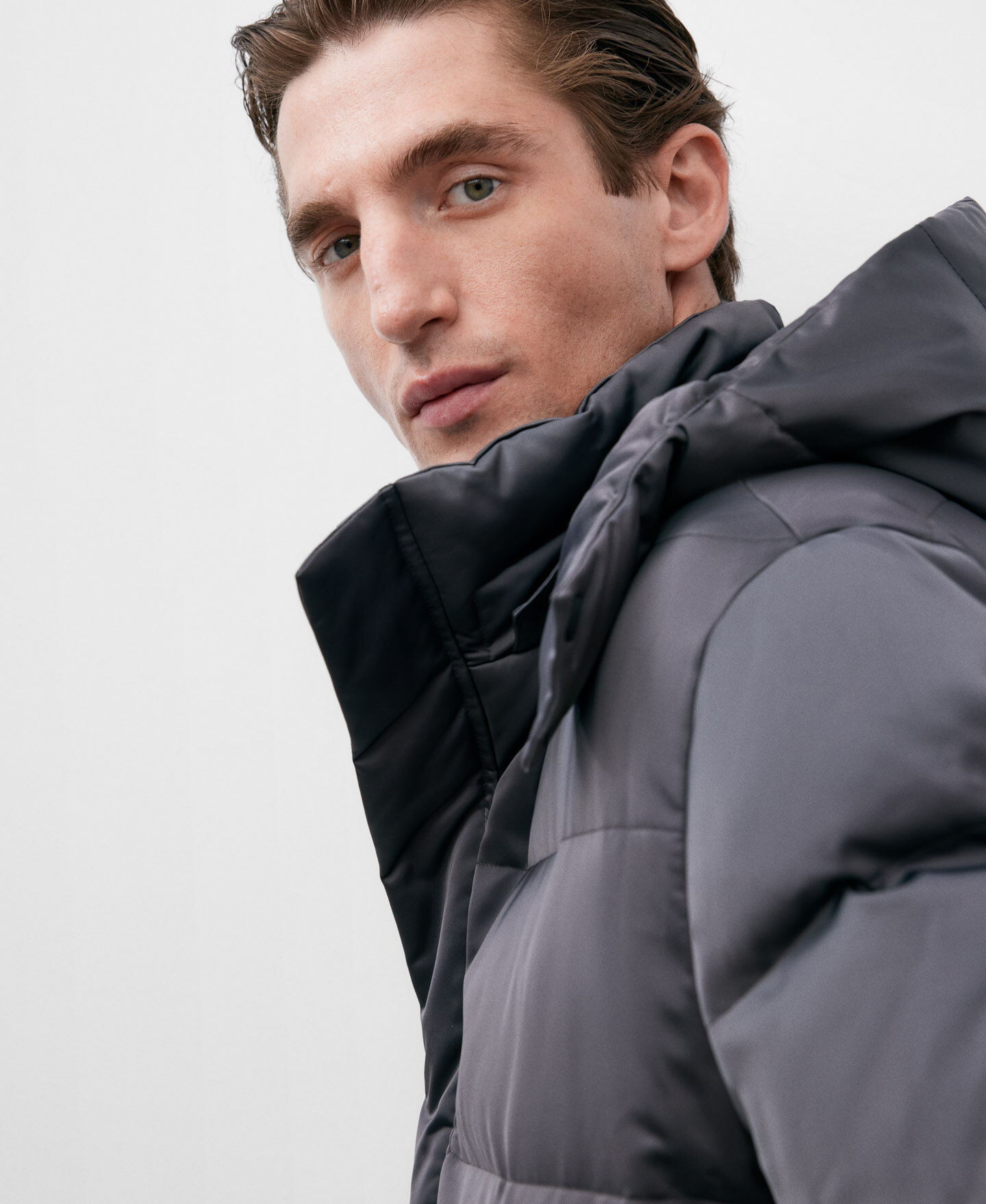 4bidden alder grey shop fur hooded bomber jacket