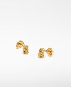 Mini hammered-texture earrings
