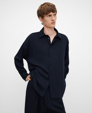 Oversize-Hemd mit Spread-Kragen