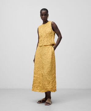 Recycled polyester straight top woman