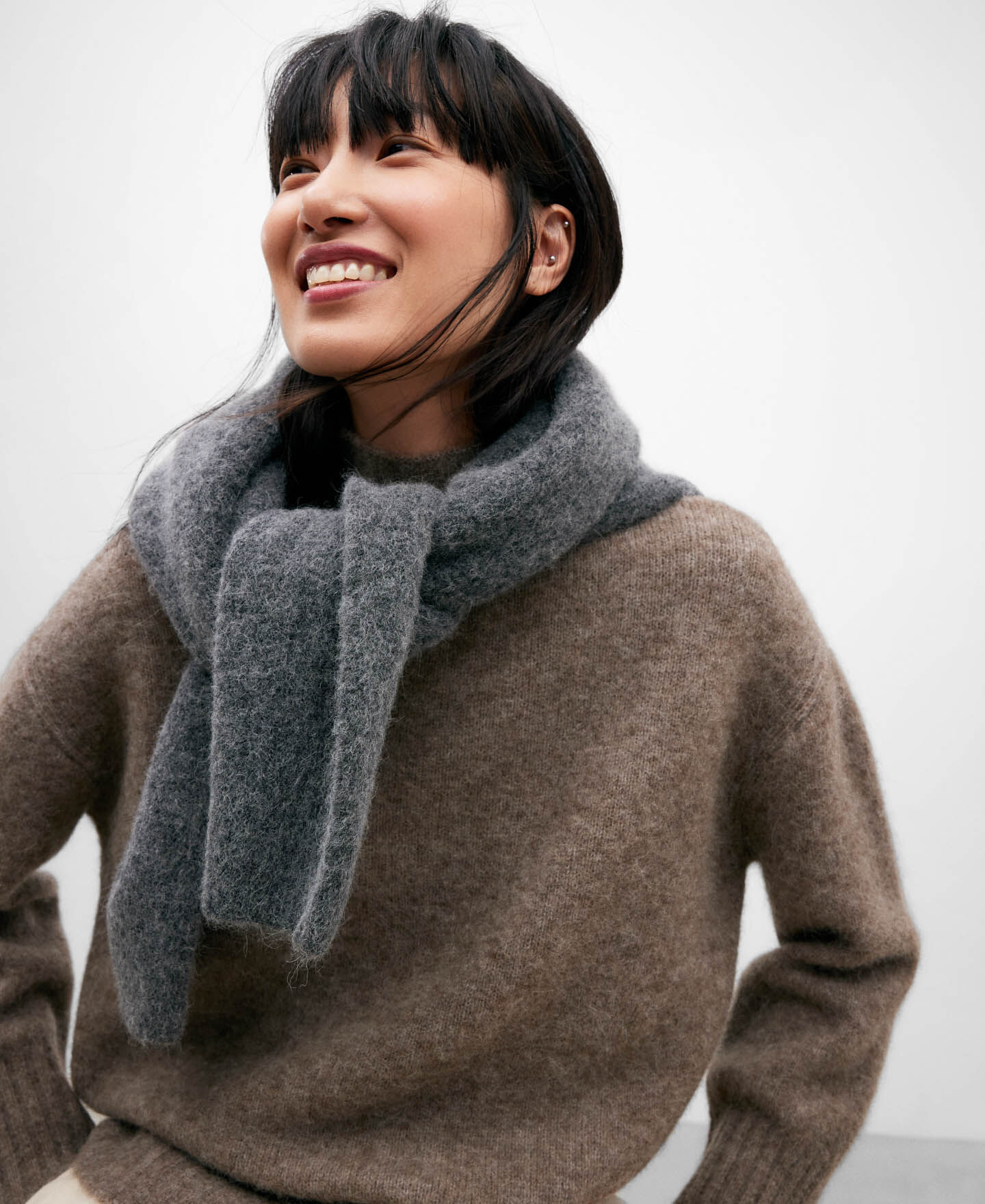 Alpaca fabric knitted sweater for women AD Europa