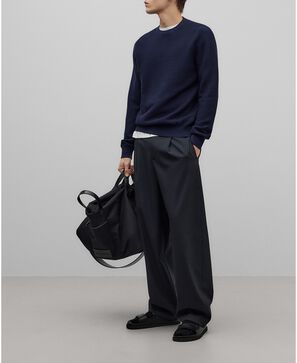 Cotton structured sweater man