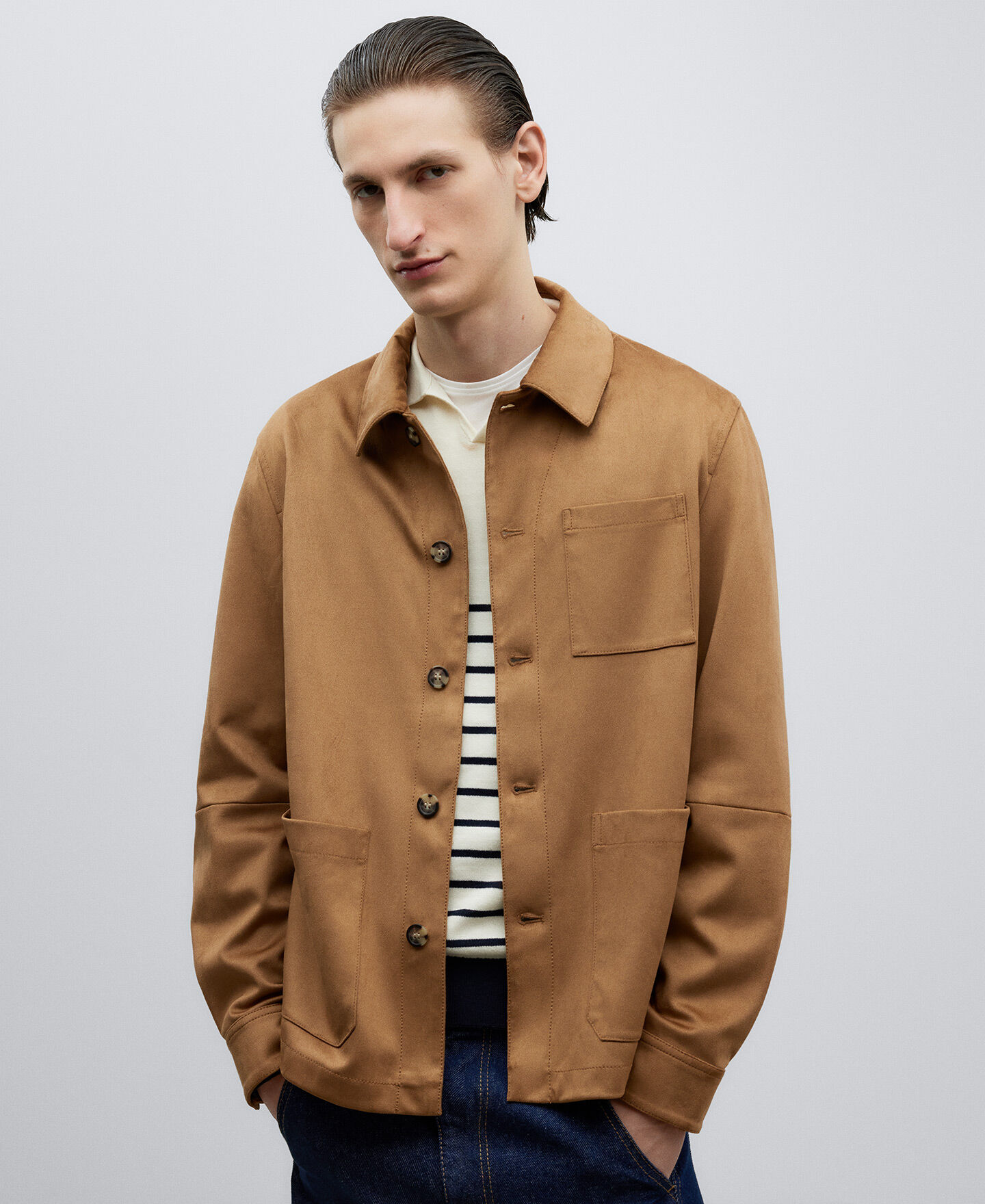 Surchemise daim homme