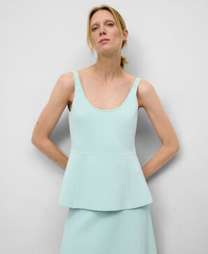 Knit peplum top woman
