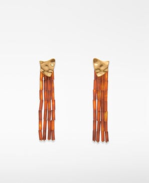 Beaded earrings woman