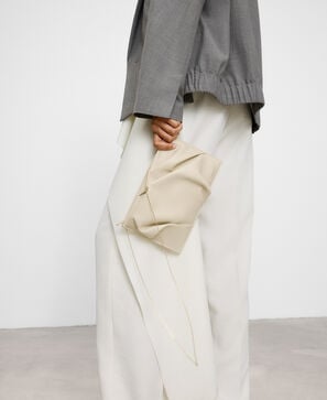 Nube wrinkle-effect leather clutch 