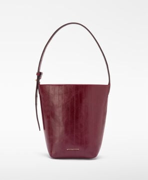 Ori&oacute;n eel-embossed bucket bag