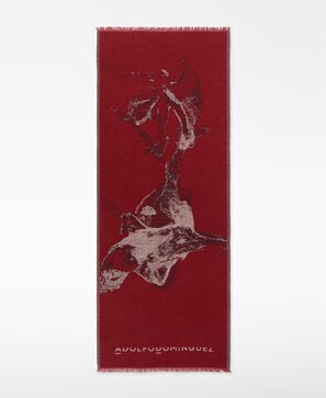 Cotton jacquard printed shawl woman