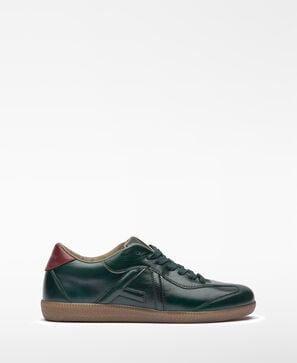 Zapatilla piel maxi logo mujer
